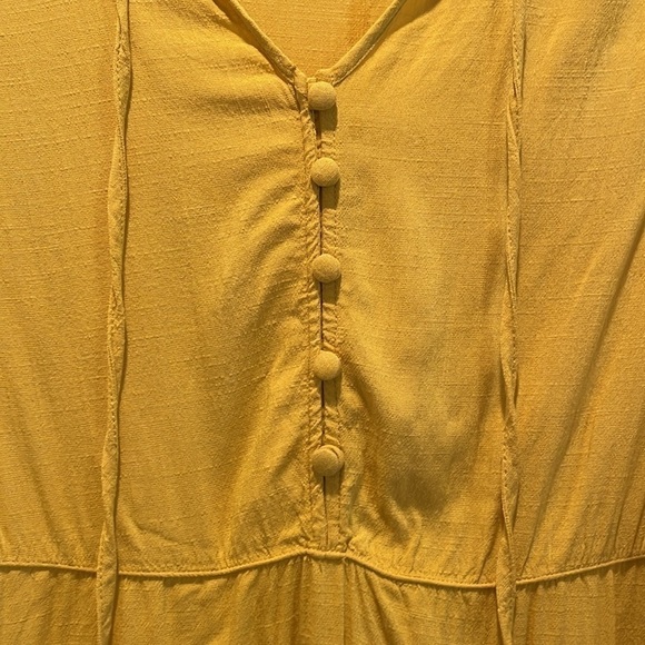 Torrid Women’s Tank Top 2X Yellow Boho Babydoll Sleeveless Button Front Tiered - Picture 8 of 16